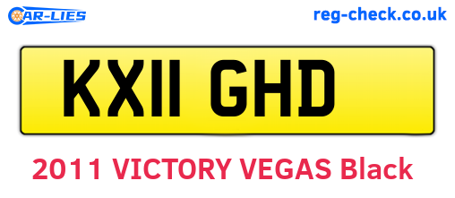 KX11GHD are the vehicle registration plates.