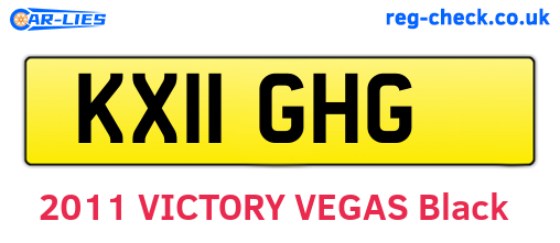 KX11GHG are the vehicle registration plates.