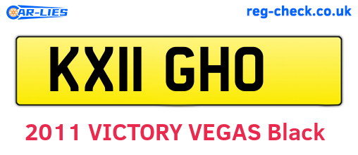 KX11GHO are the vehicle registration plates.