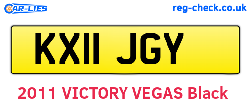 KX11JGY are the vehicle registration plates.