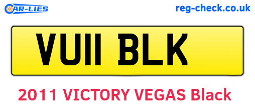 VU11BLK are the vehicle registration plates.
