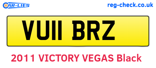 VU11BRZ are the vehicle registration plates.