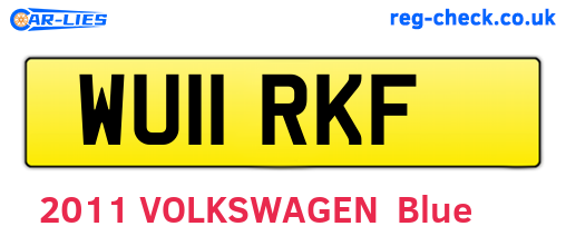 WU11RKF are the vehicle registration plates.