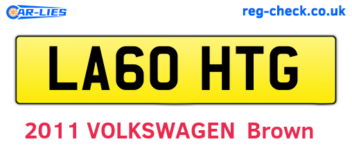 LA60HTG are the vehicle registration plates.