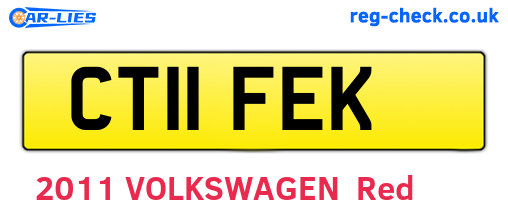 CT11FEK are the vehicle registration plates.