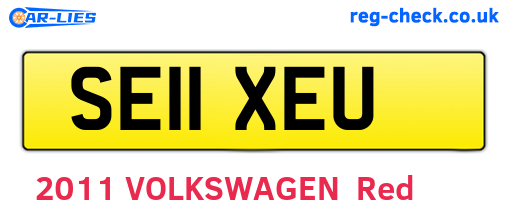 SE11XEU are the vehicle registration plates.