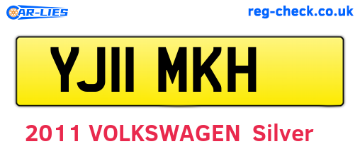 YJ11MKH are the vehicle registration plates.