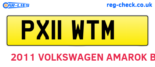 PX11WTM are the vehicle registration plates.