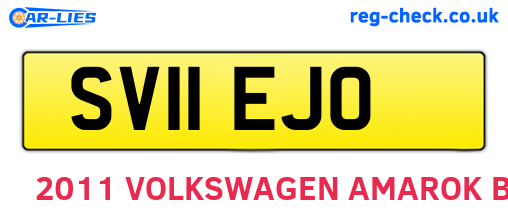 SV11EJO are the vehicle registration plates.