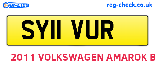 SY11VUR are the vehicle registration plates.