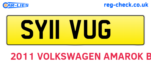 SY11VUG are the vehicle registration plates.