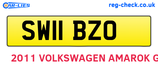 SW11BZO are the vehicle registration plates.