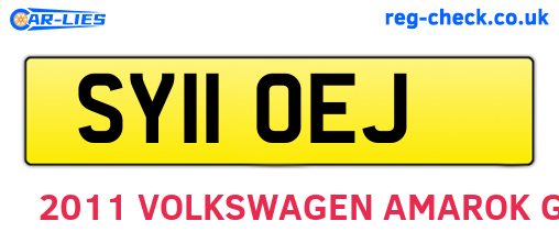 SY11OEJ are the vehicle registration plates.