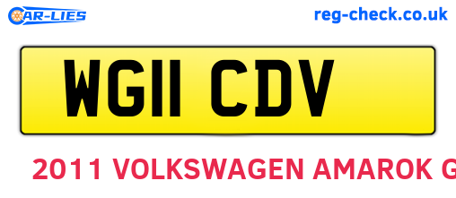WG11CDV are the vehicle registration plates.
