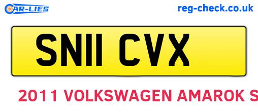 SN11CVX are the vehicle registration plates.