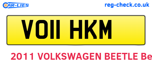 VO11HKM are the vehicle registration plates.