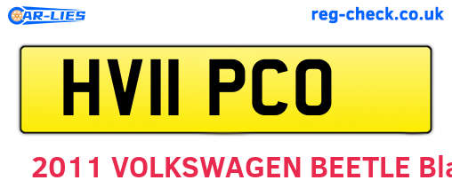 HV11PCO are the vehicle registration plates.