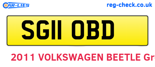 SG11OBD are the vehicle registration plates.