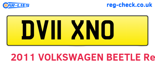 DV11XNO are the vehicle registration plates.