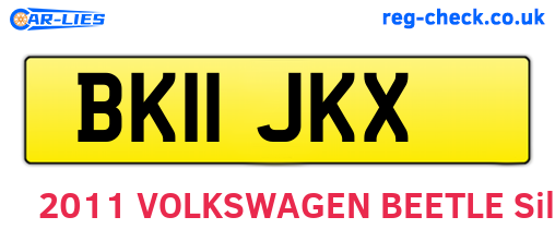 BK11JKX are the vehicle registration plates.