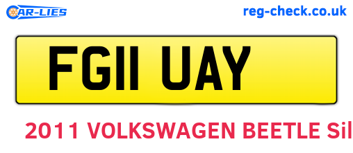 FG11UAY are the vehicle registration plates.