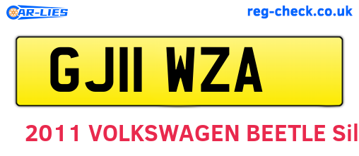 GJ11WZA are the vehicle registration plates.