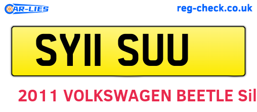 SY11SUU are the vehicle registration plates.