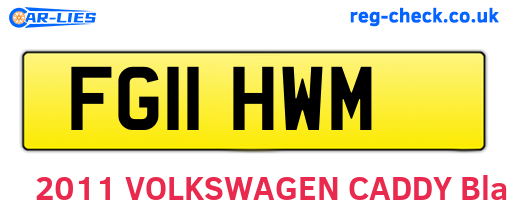 FG11HWM are the vehicle registration plates.