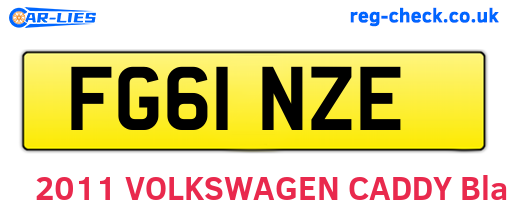 FG61NZE are the vehicle registration plates.