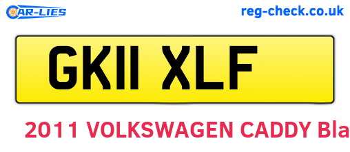 GK11XLF are the vehicle registration plates.