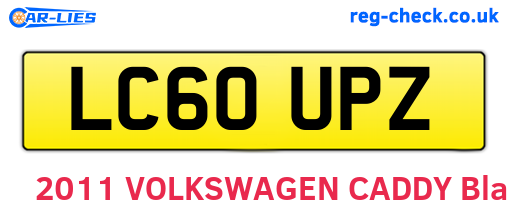 LC60UPZ are the vehicle registration plates.