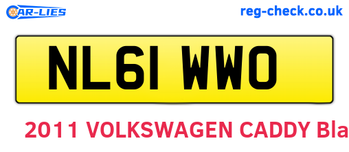 NL61WWO are the vehicle registration plates.