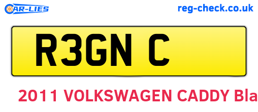 R3GNC are the vehicle registration plates.
