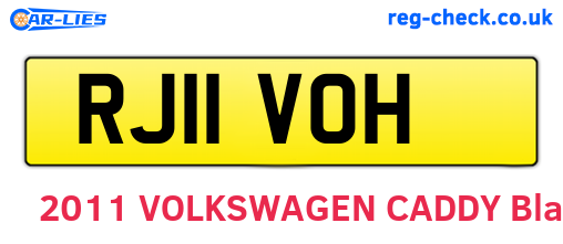 RJ11VOH are the vehicle registration plates.