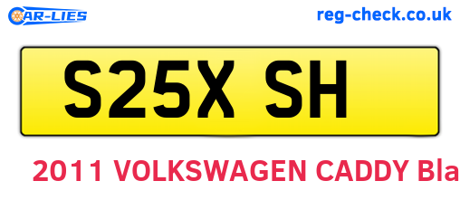S25XSH are the vehicle registration plates.