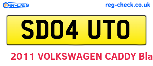 SD04UTO are the vehicle registration plates.