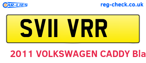 SV11VRR are the vehicle registration plates.