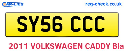 SY56CCC are the vehicle registration plates.