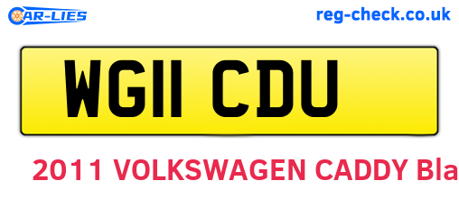 WG11CDU are the vehicle registration plates.