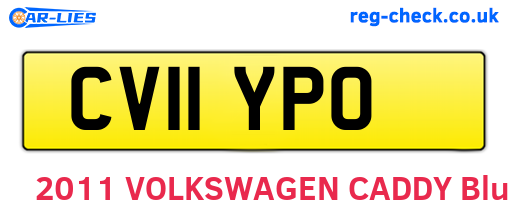 CV11YPO are the vehicle registration plates.