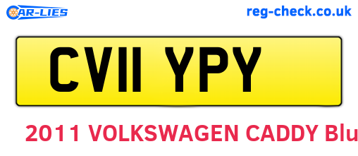 CV11YPY are the vehicle registration plates.
