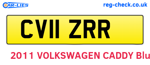 CV11ZRR are the vehicle registration plates.