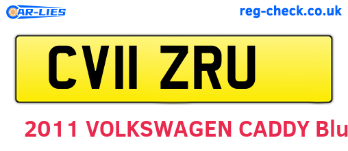 CV11ZRU are the vehicle registration plates.