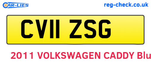 CV11ZSG are the vehicle registration plates.
