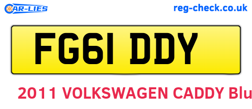 FG61DDY are the vehicle registration plates.