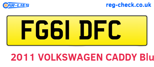 FG61DFC are the vehicle registration plates.