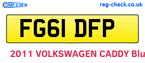 FG61DFP are the vehicle registration plates.