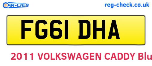 FG61DHA are the vehicle registration plates.