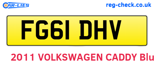 FG61DHV are the vehicle registration plates.