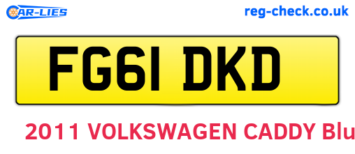 FG61DKD are the vehicle registration plates.